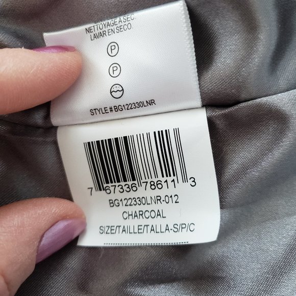 BCBG Generation Wool Blend Double Breasted Gray Cape Jacket - Picture 11 of 11